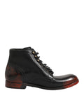 Dolce & Gabbana Black Red Lace-Up Ankle Boots Short Boots Shoes