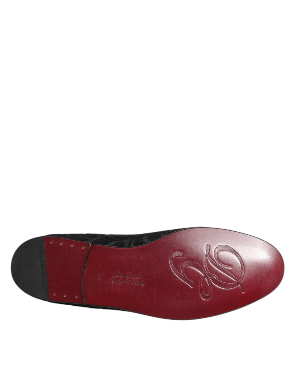 Dolce & Gabbana Black Brocade Loafers Slip On Men's Dress Shoes