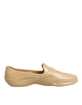 Dolce & Gabbana Beige Gummi Rutschen Low Top Turnschuhe Schuhe