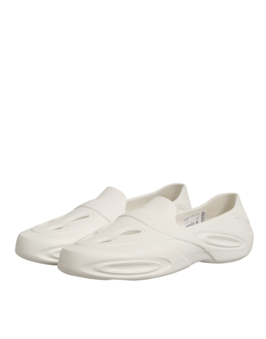 Dolce & Gabbana Weiße Gummirutschen Low Top Sneakers Schuhe