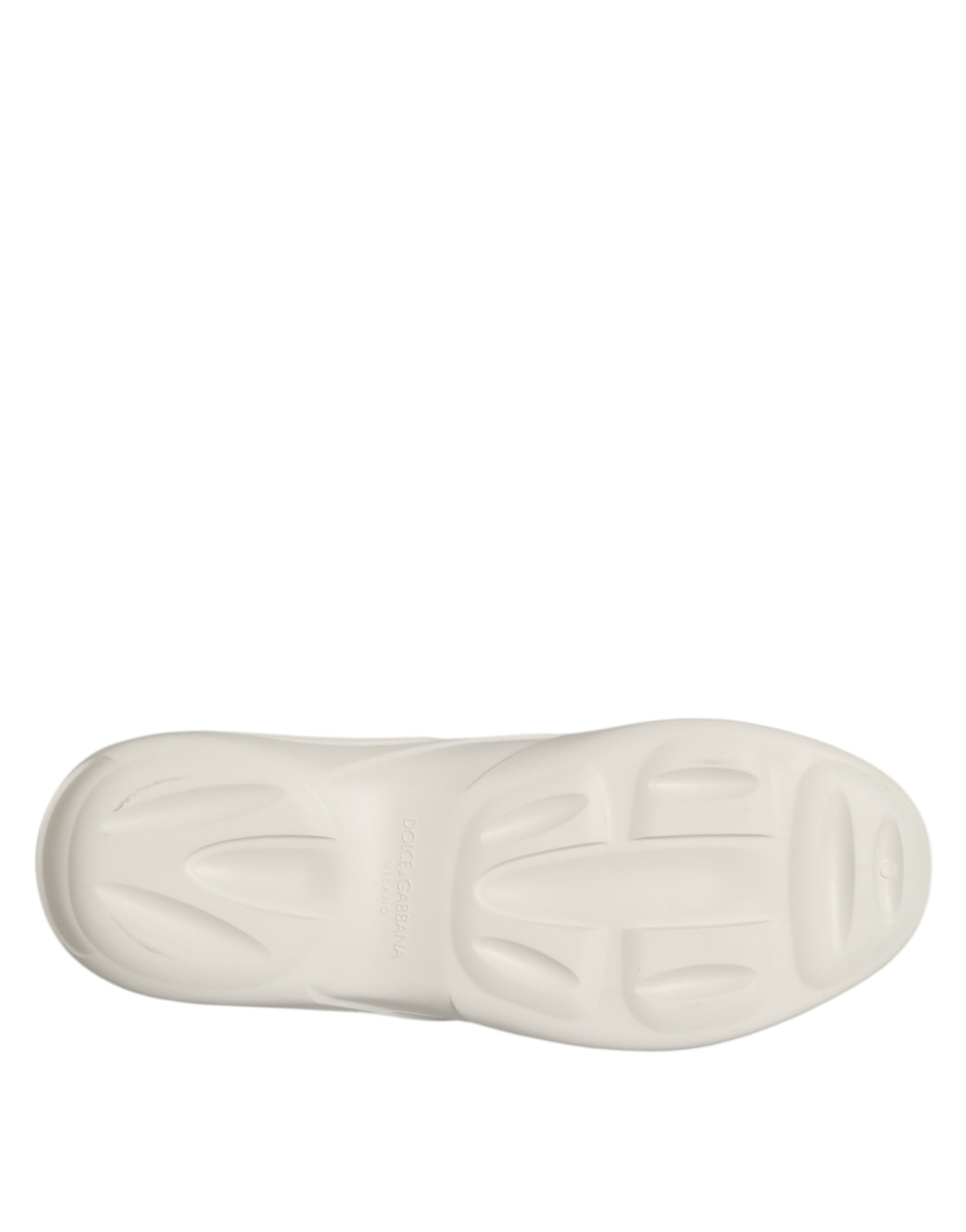 Dolce & Gabbana Weiße Gummirutschen Low Top Sneakers Schuhe