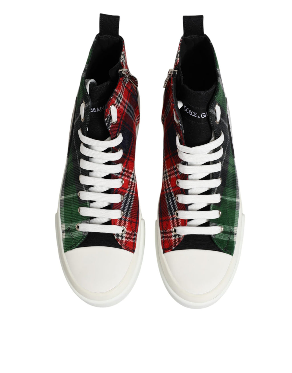Dolce & Gabbana Multicolor DG Logo Men's High Top Sneakers Shoes