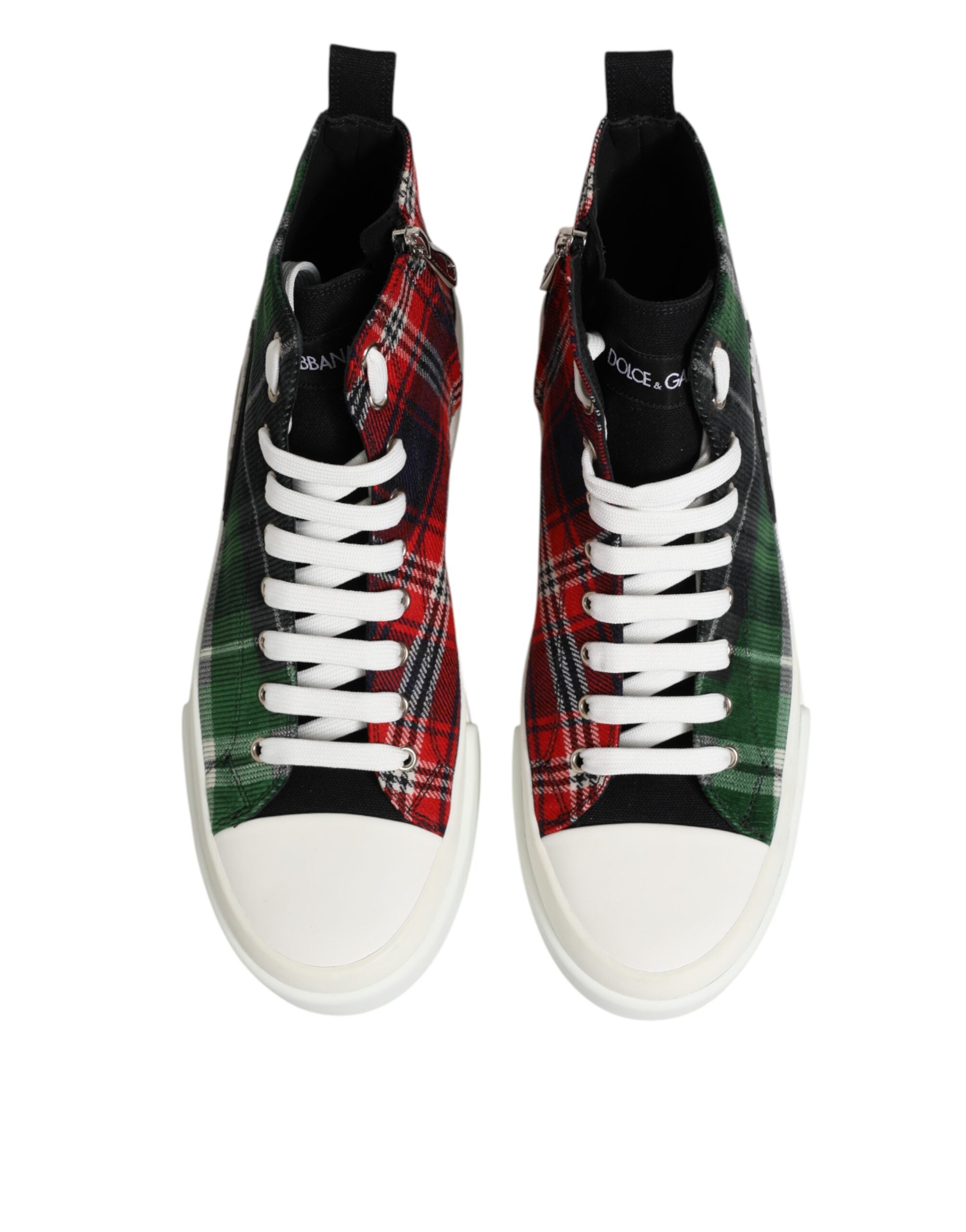 Dolce & Gabbana Multicolor DG Logo Men's High Top Sneakers Shoes