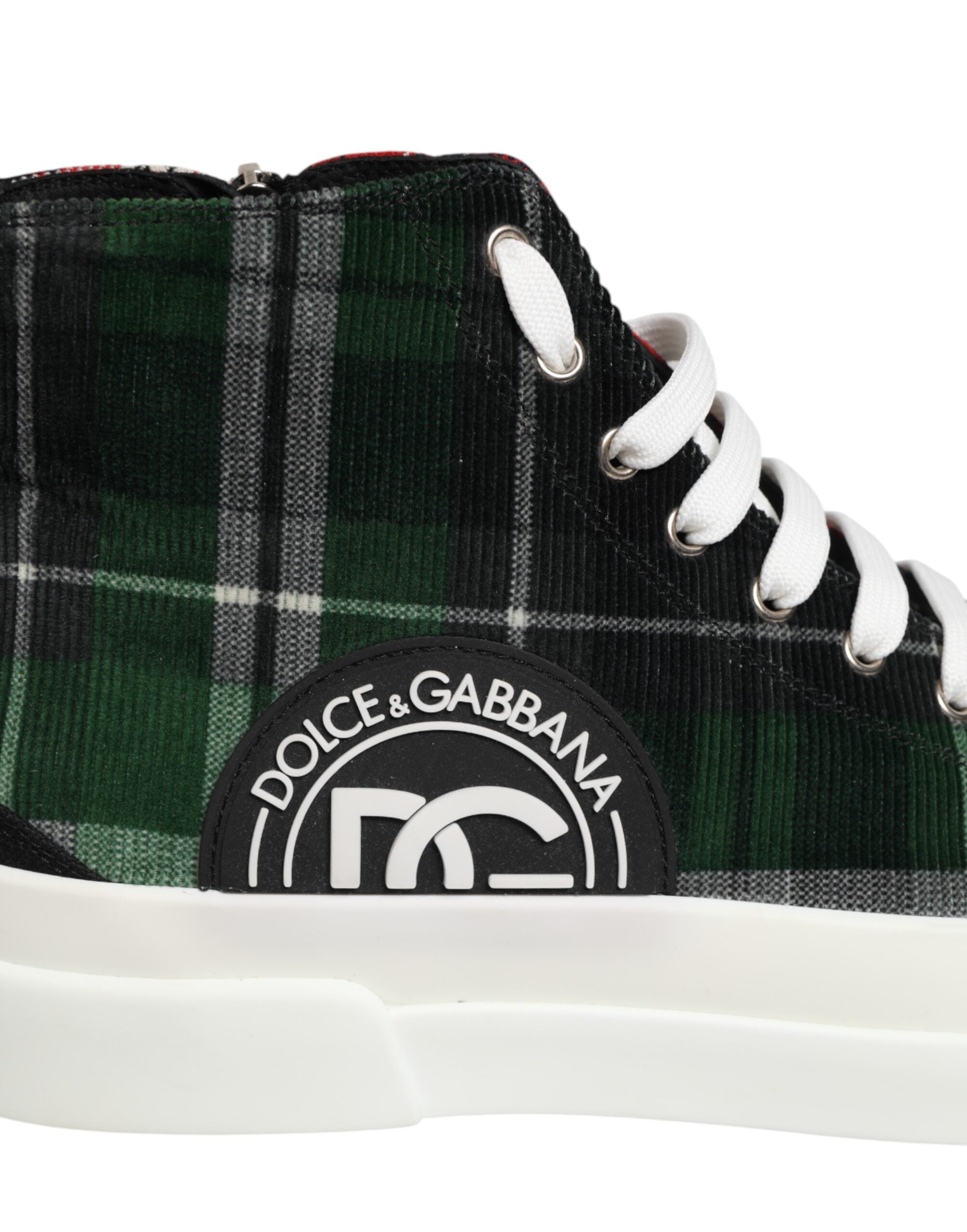 Dolce & Gabbana Multicolor DG Logo Men's High Top Sneakers Shoes