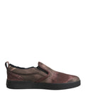 Dolce & Gabbana Multicolor Baumwolle Low Top Slip On Männer Turnschuhe Schuhe
