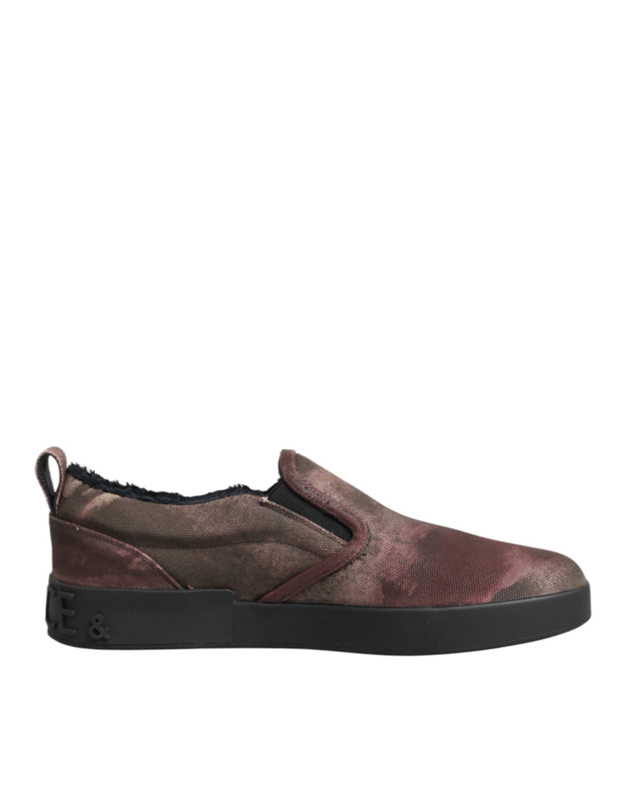 Dolce & Gabbana Multicolor Baumwolle Low Top Slip On Männer Turnschuhe Schuhe
