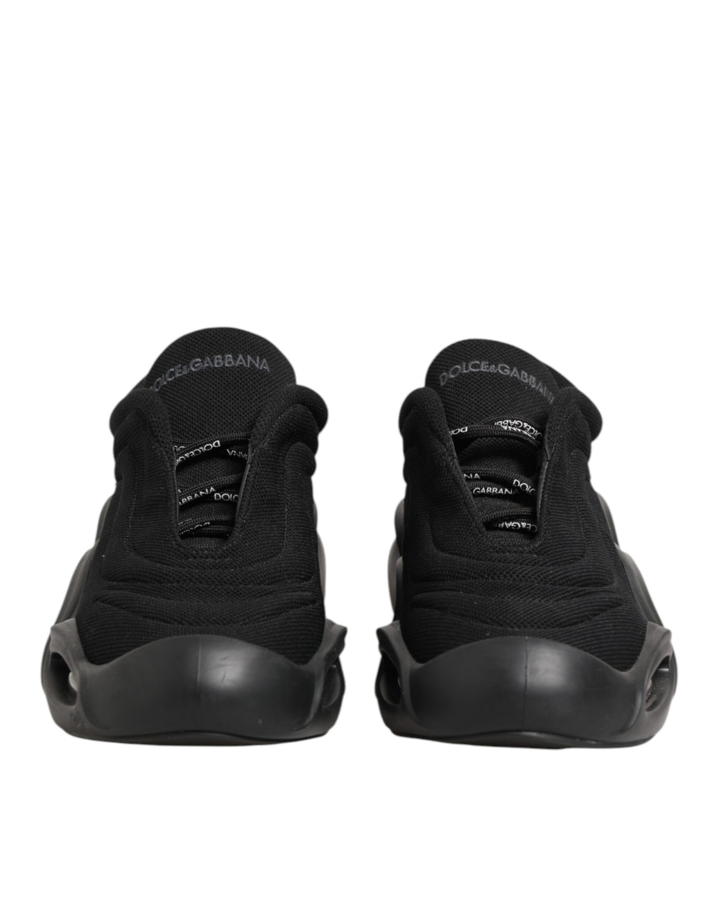 Dolce & Gabbana Black Lace Up Wave Low Top Men's Sneaker Shoes