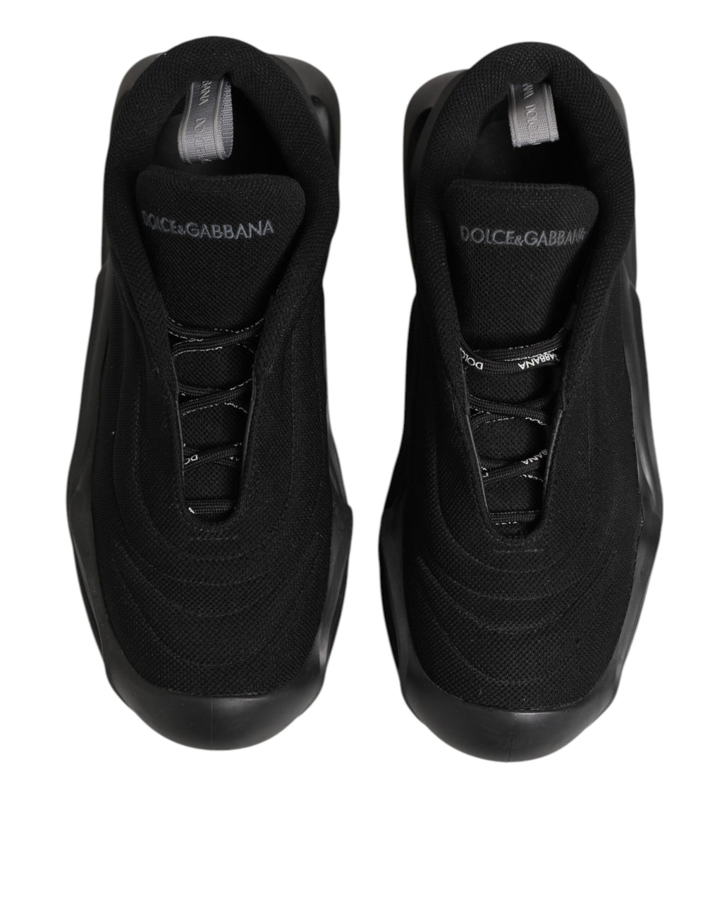 Dolce & Gabbana Black Lace Up Wave Low Top Men's Sneaker Shoes
