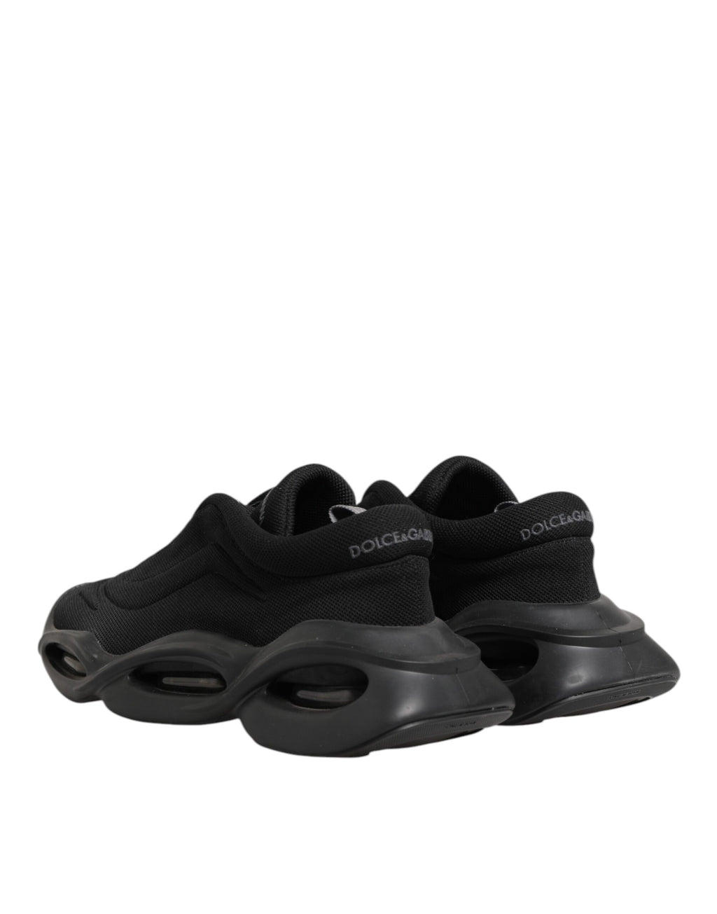 Dolce & Gabbana Black Lace Up Wave Low Top Men's Sneaker Shoes