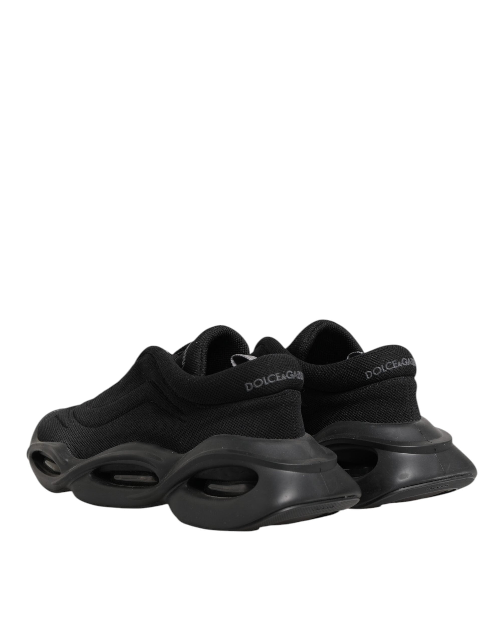 Dolce & Gabbana Black Lace Up Wave Low Top Men's Sneaker Shoes