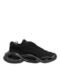 Dolce & Gabbana Black Lace Up Wave Low Top Men's Sneaker Shoes