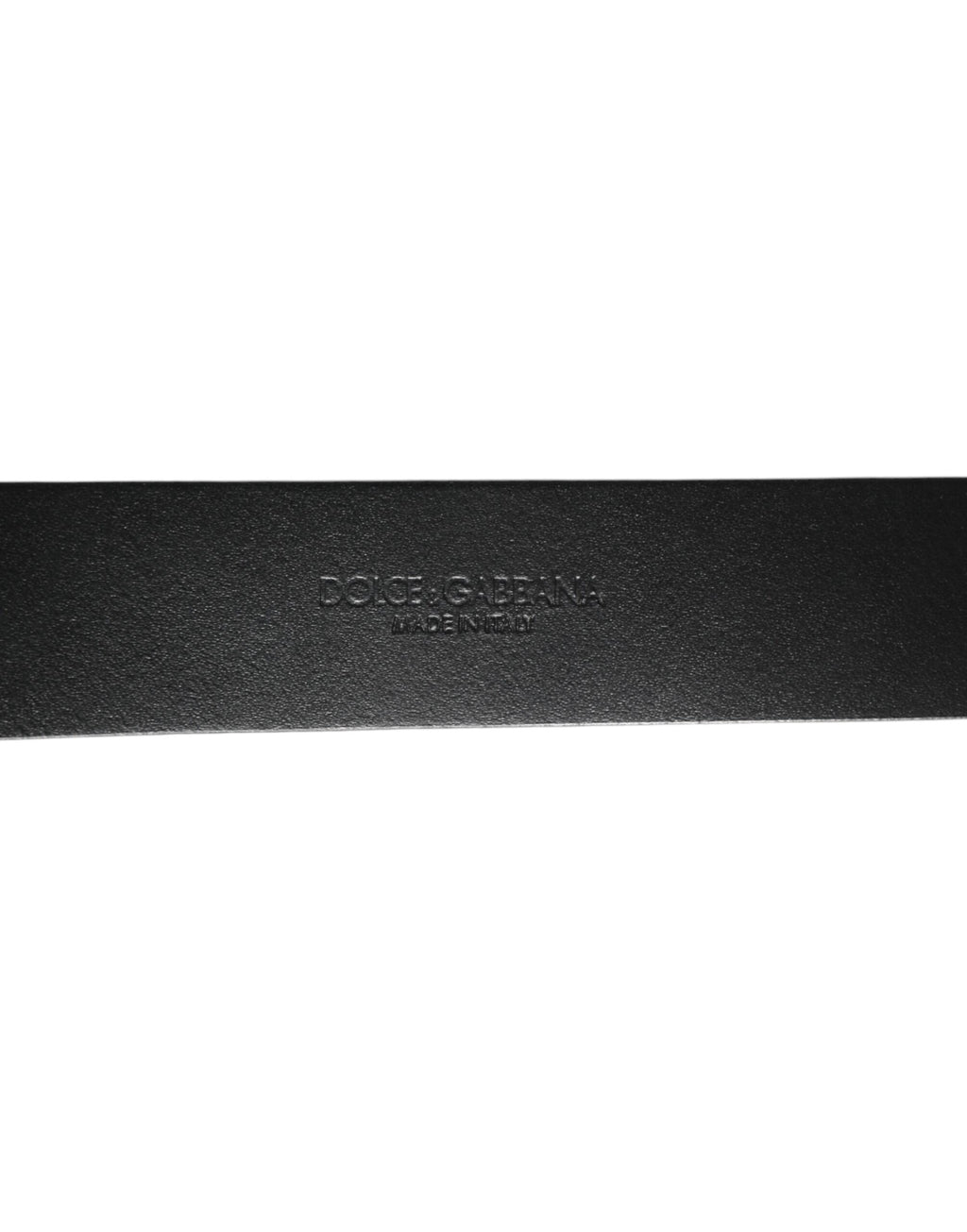 Dolce & Gabbana Black Silver Pebbled Textured Leather Buckle Men's Belt
