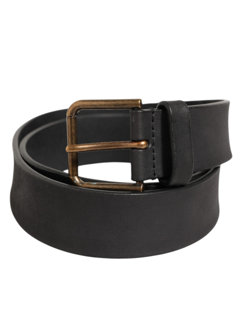 Dolce & Gabbana Black Leather Metal Buckle Classic Men's Belt