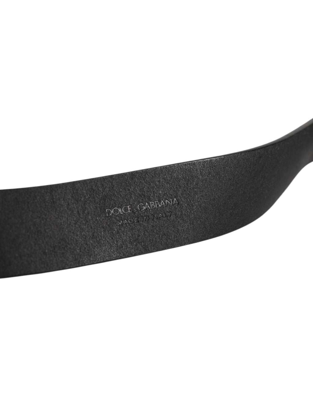 Dolce & Gabbana Black Leather Metal Buckle Classic Men's Belt