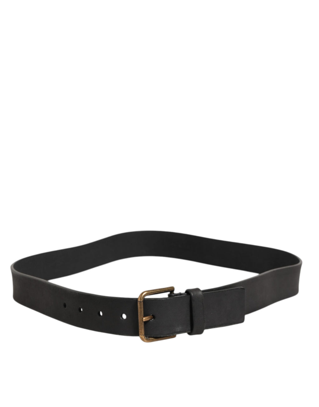 Dolce & Gabbana Black Leather Metal Buckle Classic Men's Belt