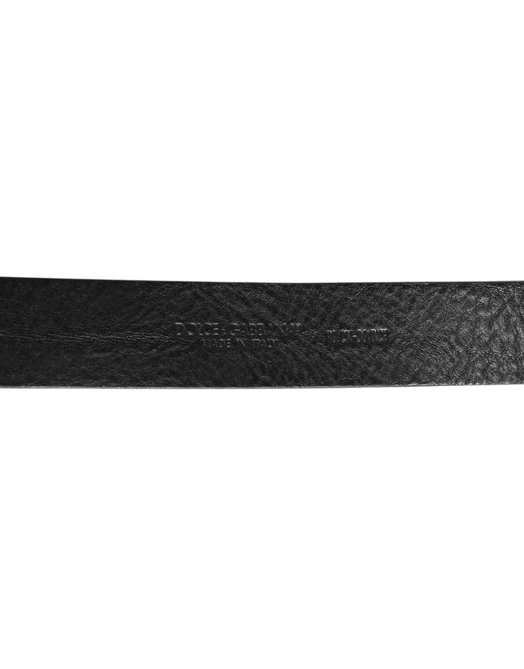 Dolce & Gabbana Black Leather Belt with Classic Metal Logo Buckle