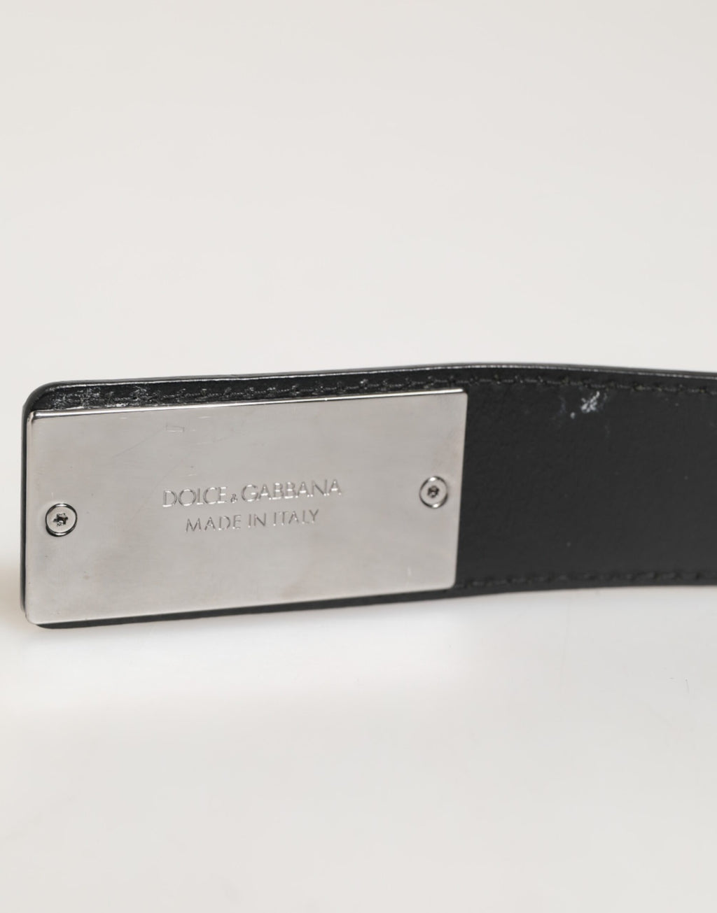Dolce & Gabbana Schwarzer Leder-Gürtel mit klassischer Metall-Logo-Schnalle