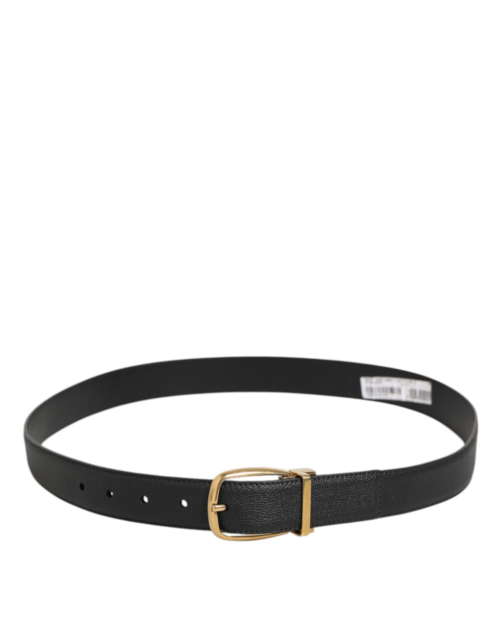 Dolce & Gabbana Schwarzer Leder-Gürtel mit klassischer Metall-Logo-Schnalle