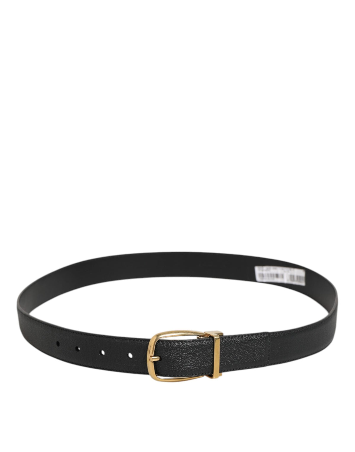Dolce & Gabbana Schwarzer Leder-Gürtel mit klassischer Metall-Logo-Schnalle