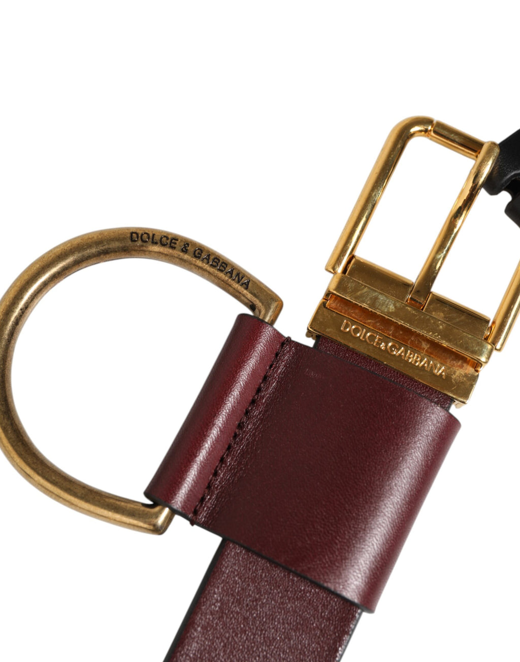 Dolce & Gabbana Brown Keychain Clip Fastenings Buckle Belt