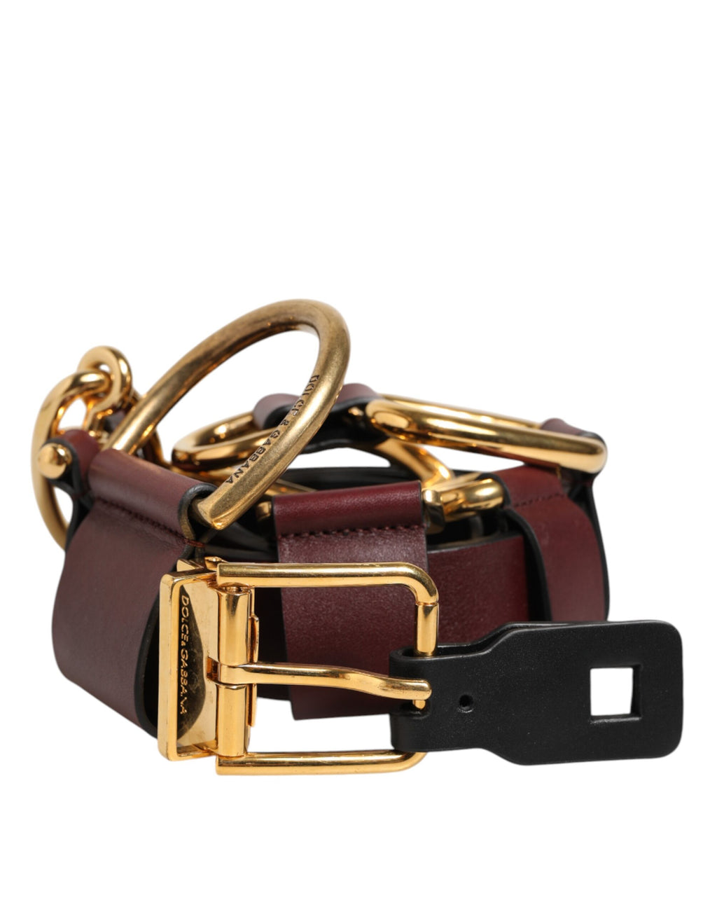 Dolce & Gabbana Brown Keychain Clip Fastenings Buckle Belt