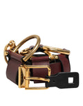 Dolce & Gabbana Brown Keychain Clip Fastenings Buckle Belt