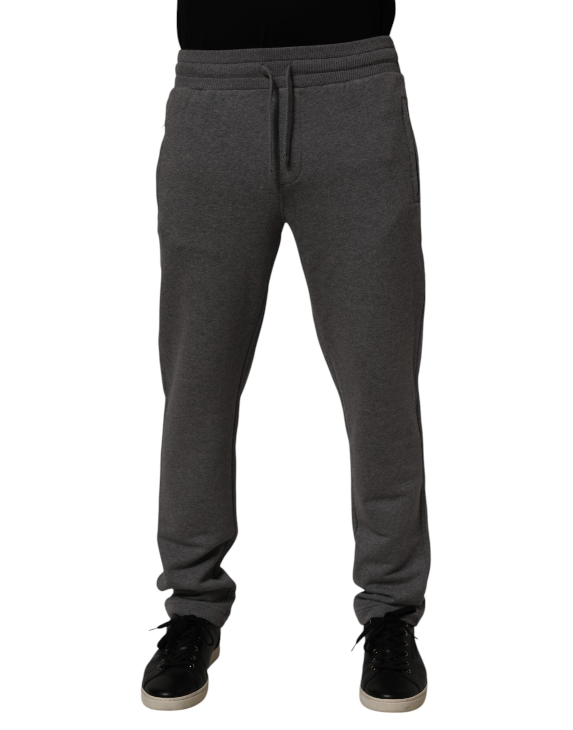 Dolce & Gabbana Grey Cotton Jogger Sweatpants Trousers
