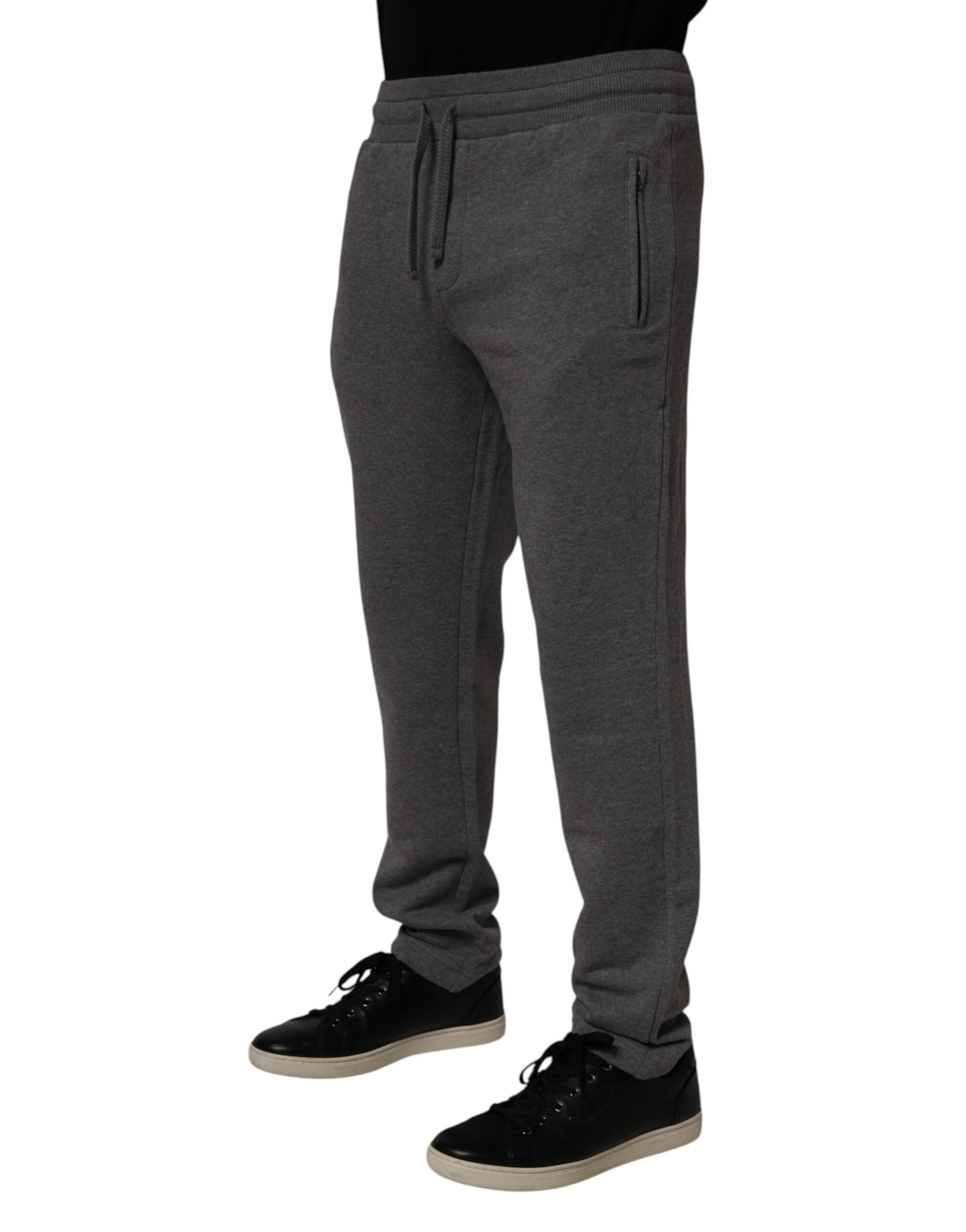 Dolce & Gabbana Grey Cotton Jogger Sweatpants Trousers