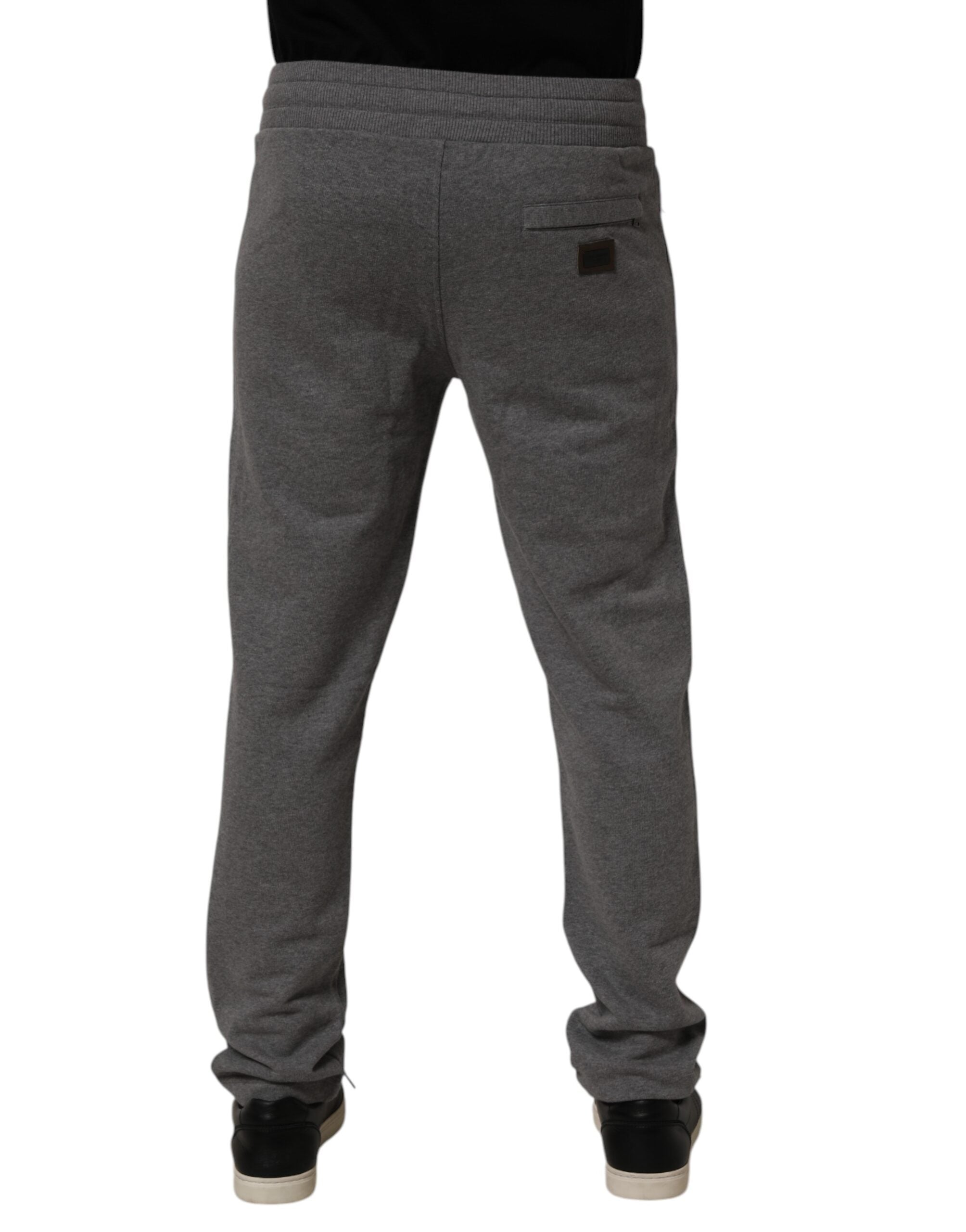 Dolce & Gabbana Grey Cotton Jogger Sweatpants Trousers