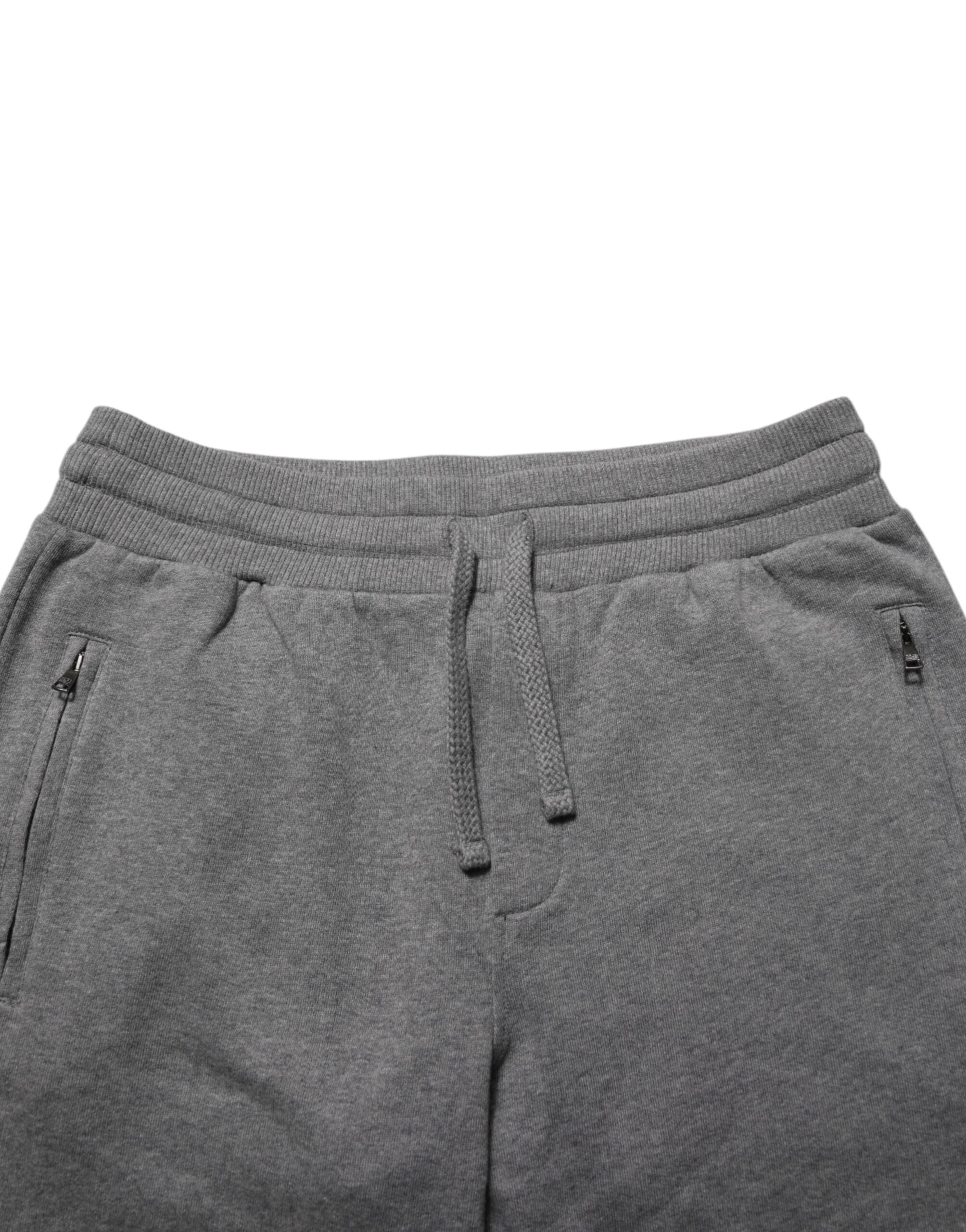 Dolce & Gabbana Grey Cotton Jogger Sweatpants Trousers