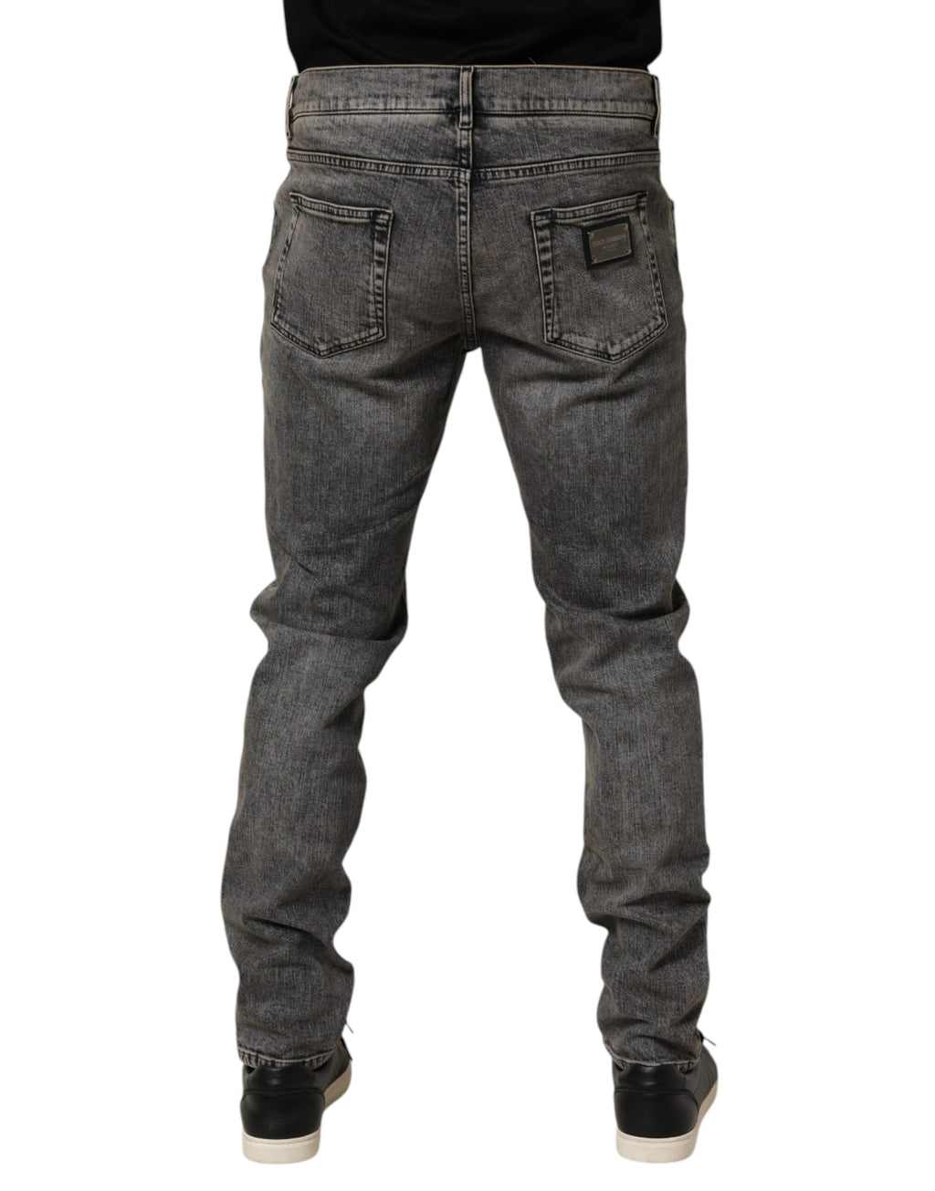 Dolce & Gabbana Gray Cotton Stretch Slim Fit Men's Denim Jeans