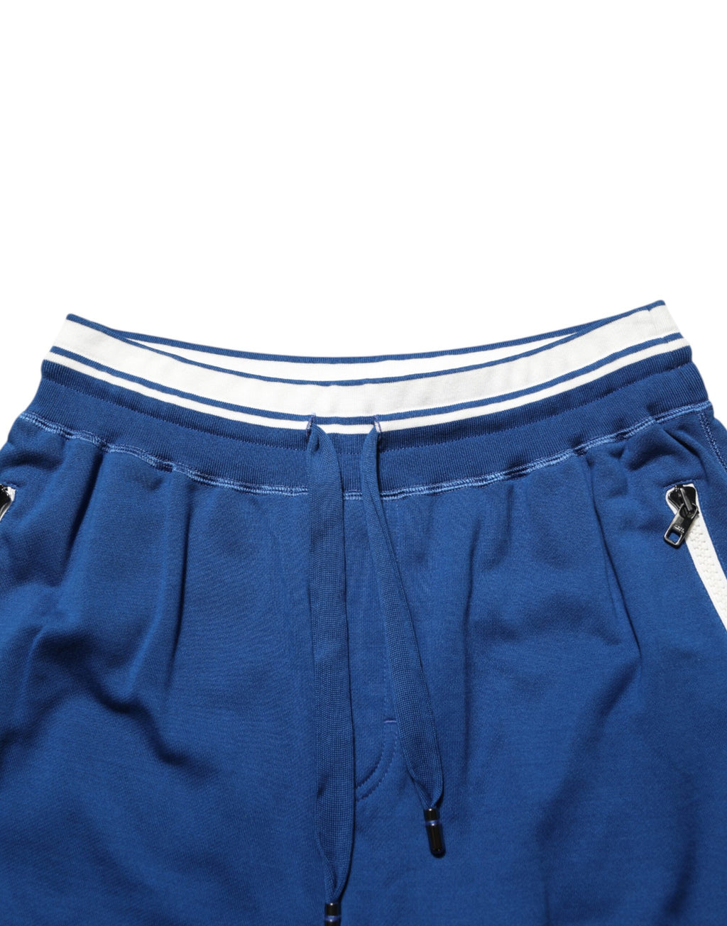 Dolce & Gabbana Blue Cotton Blend Sweatpants Shorts