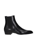 Celine Schwarze Leder-Stiefeletten