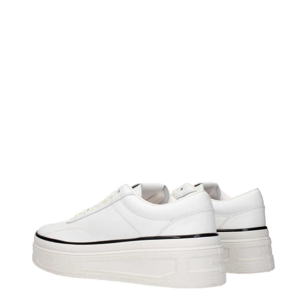 Jil Sander Weiße Leder Plateau-Sneaker