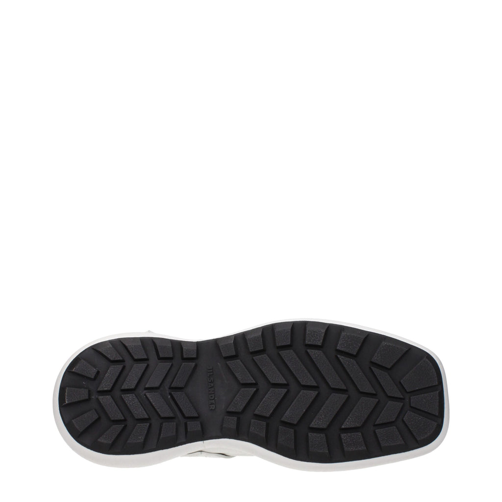 Jil Sander Weiße Loafer aus Leder zum Hineinschlüpfen