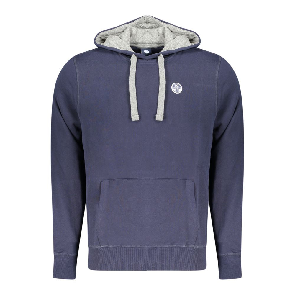 North Sails Blaues Herren-Kapuzensweatshirt aus Baumwolle