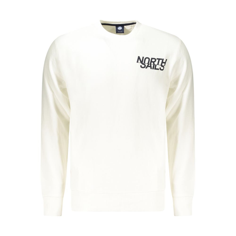 North Sails Weißes Herren-Sweatshirt aus Baumwolle