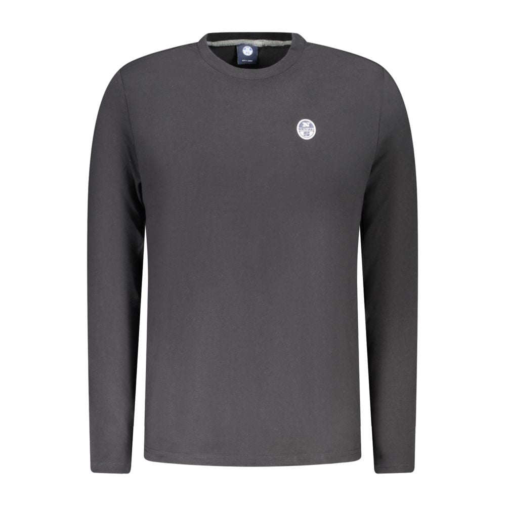North Sails Schwarzes Baumwoll-T-Shirt für Herren