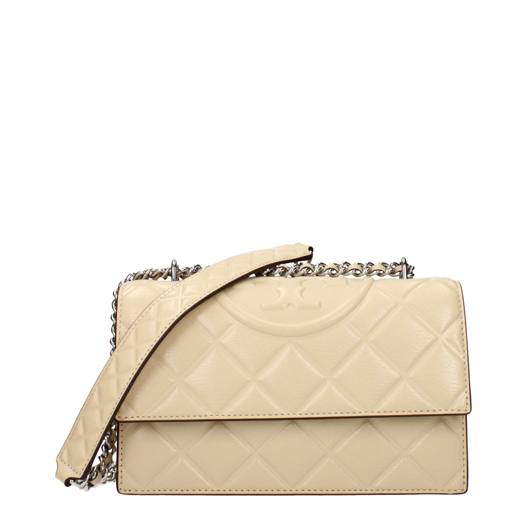 Tory Burch Beige Leder Crossbody Bag