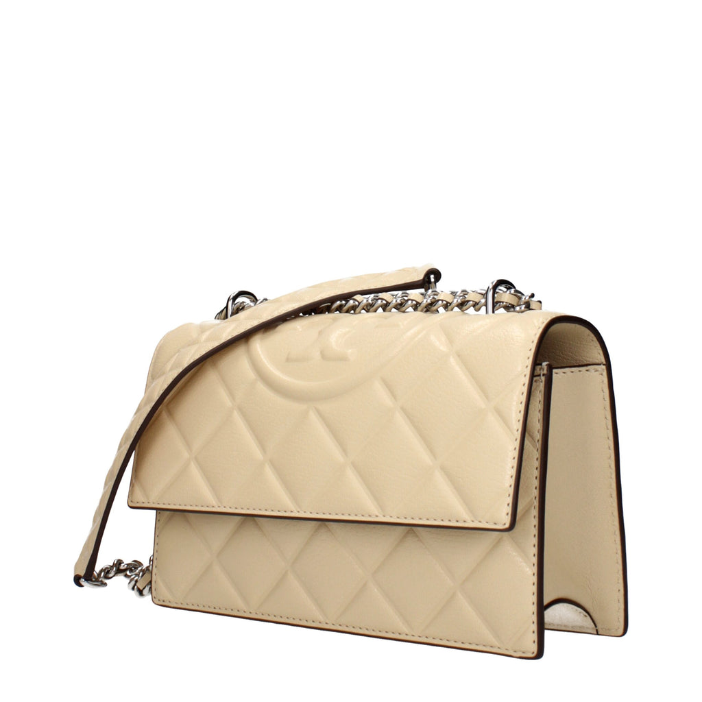 Tory Burch Beige Leder Crossbody Bag