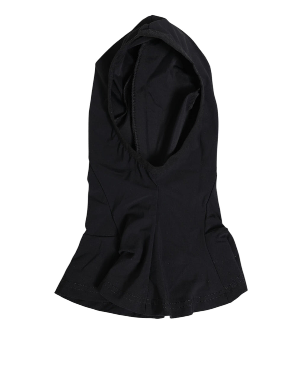 Dolce & Gabbana Schwarzes Nylon Elastan Balaclava Kapuze Gesichtsschutz Hut