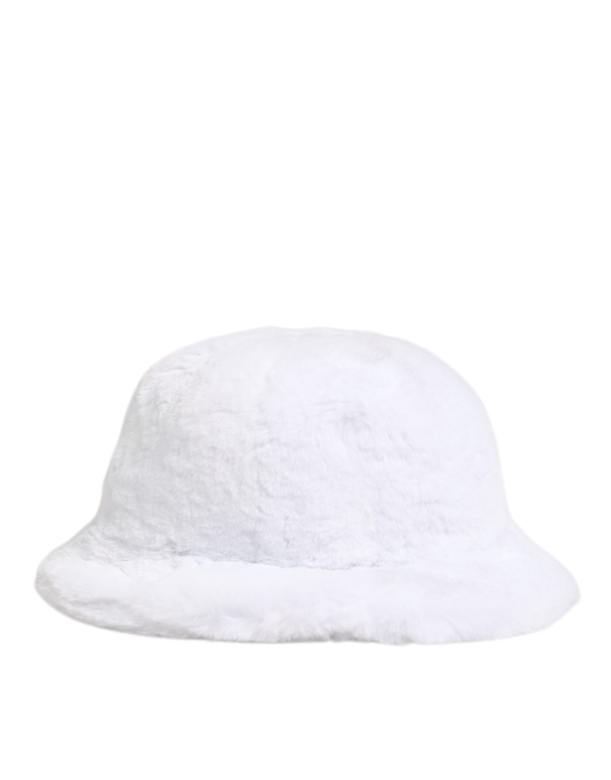 Dolce & Gabbana Weiß Modacryl Pelz Eimer Männer Capello Hut