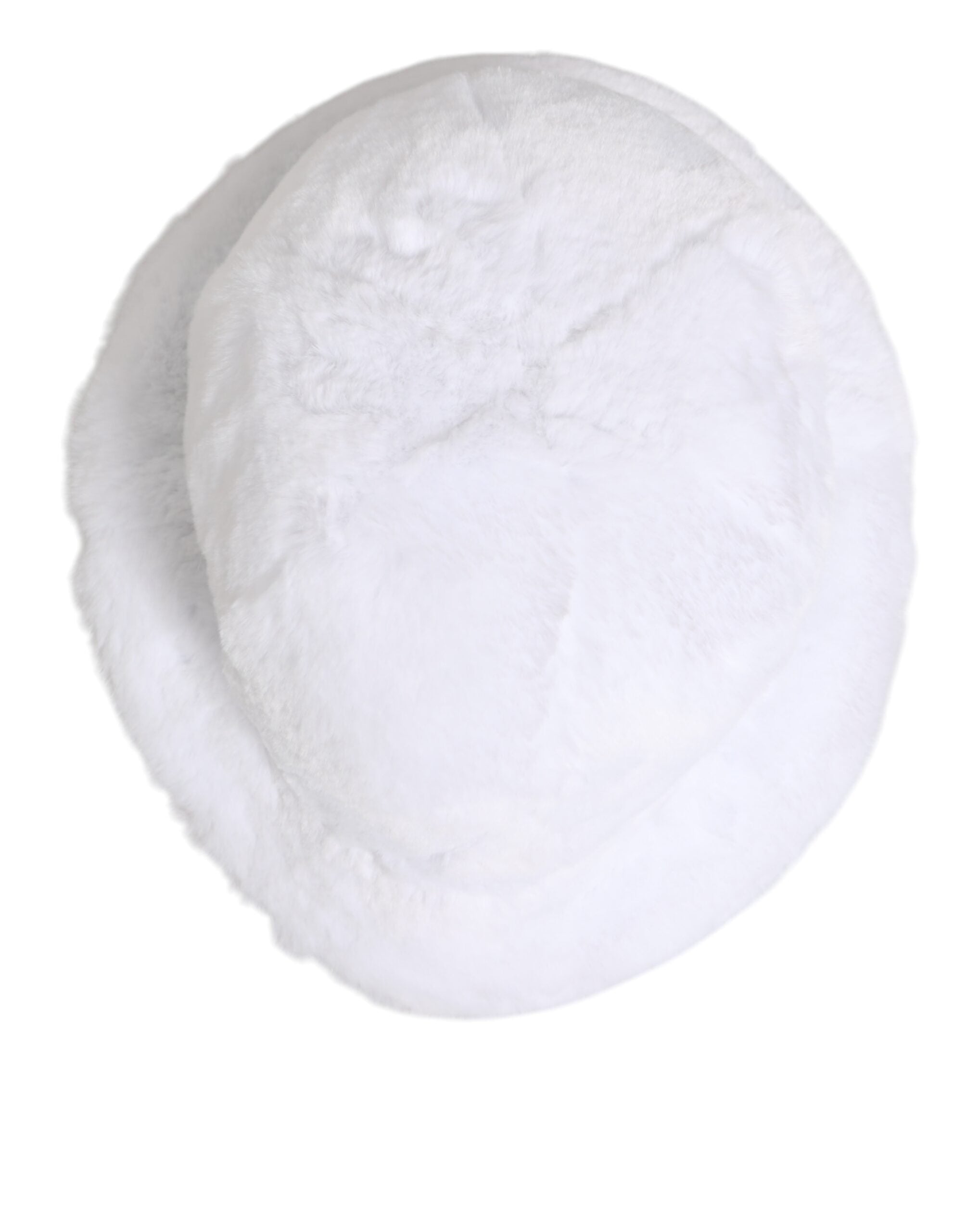Dolce & Gabbana Weiß Modacryl Pelz Eimer Männer Capello Hut
