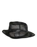 Dolce & Gabbana Schwarz Seide Mesh Eimer Männer Fischer Mütze Hut