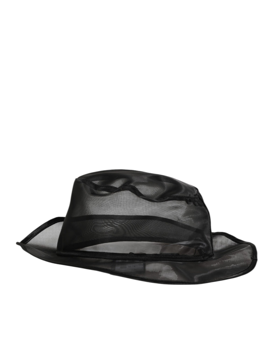 Dolce & Gabbana Schwarz Seide Mesh Eimer Männer Fischer Mütze Hut