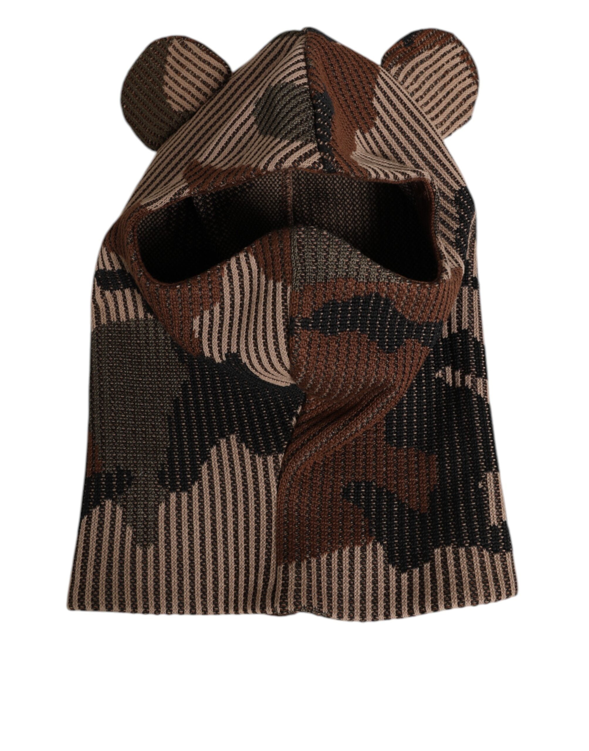Dolce & Gabbana Multicolor Camouflage Balaclava Mask Men's Cap One Size Hat
