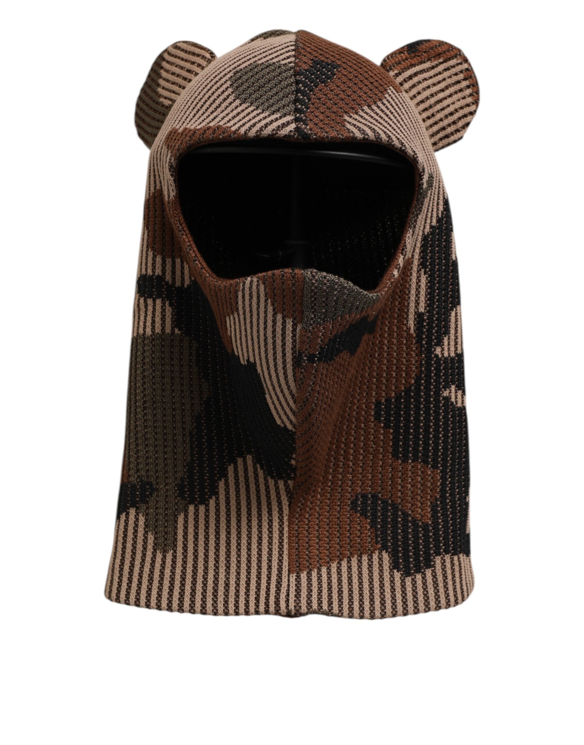 Dolce & Gabbana Multicolor Camouflage Balaclava Mask Men's Cap One Size Hat