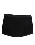 Dolce & Gabbana Schwarze Spitze Stola gestrickt DG Logo Männer Einheitsgröße Schal
