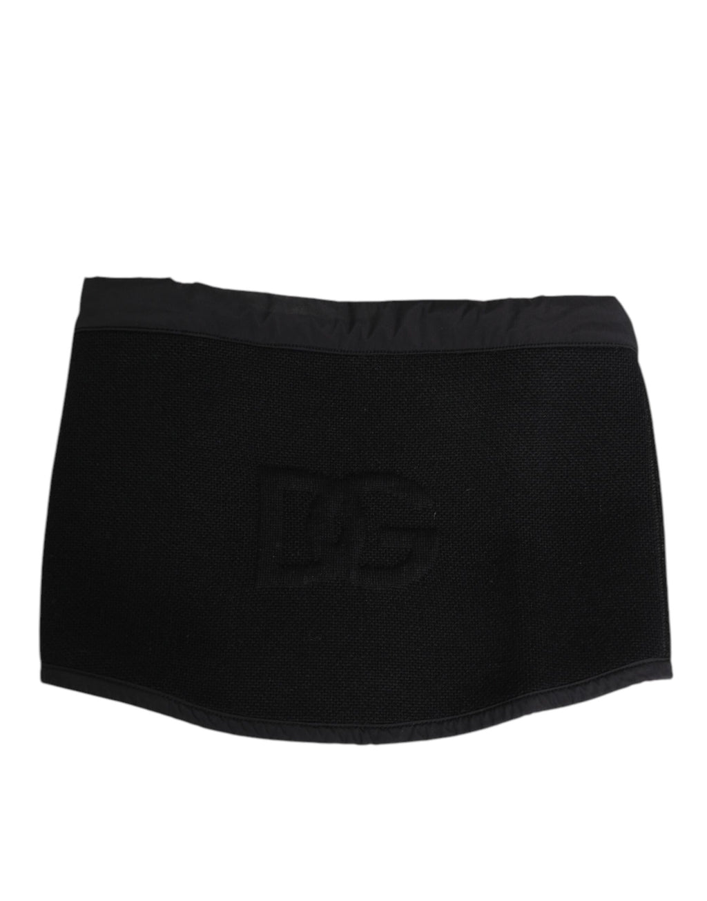 Dolce & Gabbana Schwarze Spitze Stola gestrickt DG Logo Männer Einheitsgröße Schal