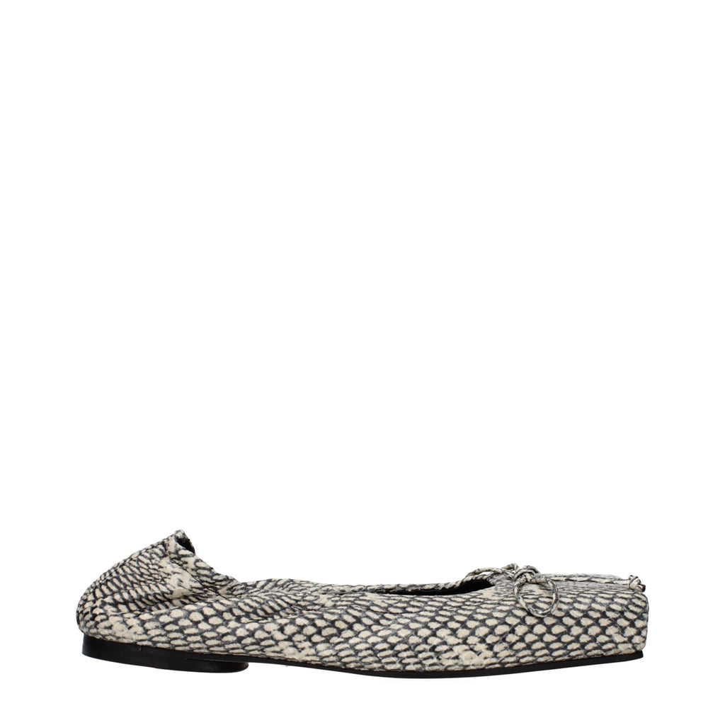 Jacquemus Beige Leder Ballerinas